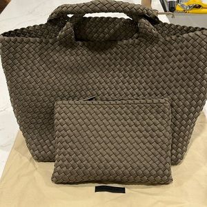 Naghedi medium tote purse. Olive. Great condition. Dust bag and pouch included.